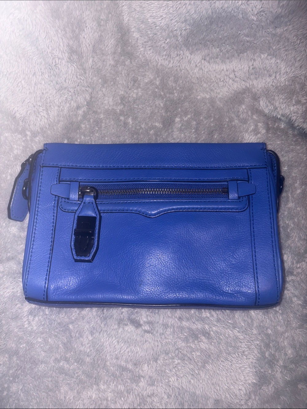 Rebecca Minkoff Electric Blue Leather Crossbody Bag